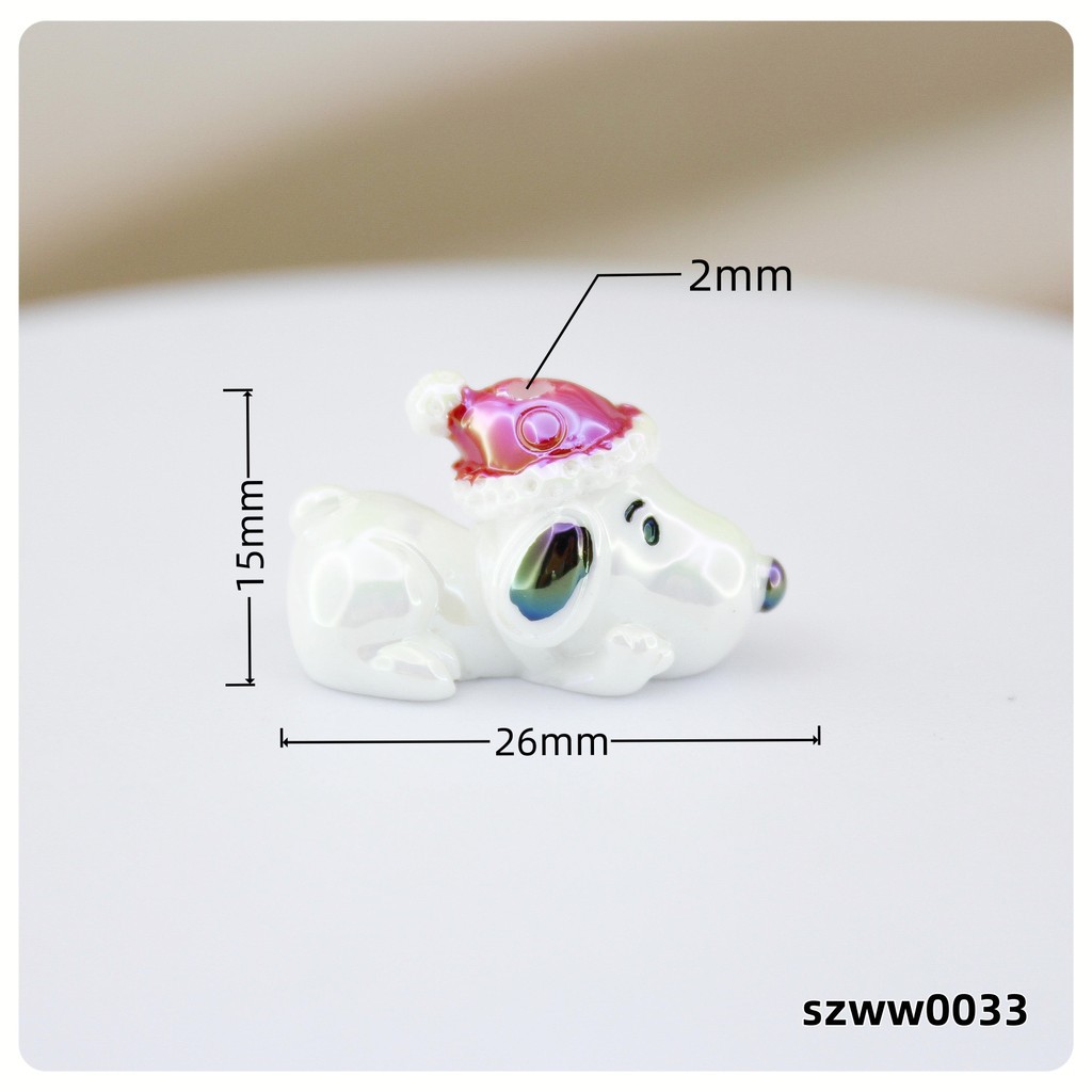 Agujero vertical chapeado UV sombrero de color gafas perros DIY manuales cuentas bolígrafo cuentas sueltas accesorios accesorios llaveros