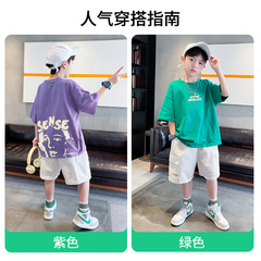 兒童純棉短袖T恤韓版男童圓領卡通印花半袖上衣廠家批發 一件代發