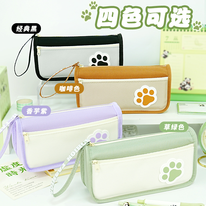 Estuche para lápices de gran capacidad para niñas, estilo ins, bolsa de papelería para estudiantes de primaria, caja de lápices para estudiantes de secundaria, nuevo 2024