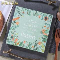 新款五彩草印花餐巾紙紙巾西餐廳烘焙坊適用面巾紙批