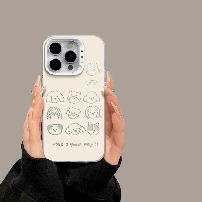 Щенок подходит для чехла Samsung s23fe мобильного телефона s25 Ultra/Note20/s24Plus/s21/a06/a54 тверд