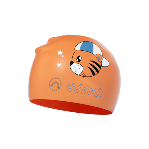 Factory Direct Sale Children's Swim Hat Silicone Waterproof Comfortable Non-Squeezing Head Baby Student Special Cartoon Wholesale Swim Hat