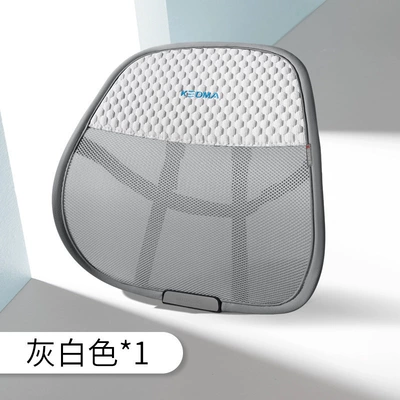 Ice Doudou Car Waist Back Cool Breathable Honeycomb Net Comfortable Seat Back Cushion Car Office Decompression Waist Protection (Waist support) - ice-beanie-off-white-single-waist