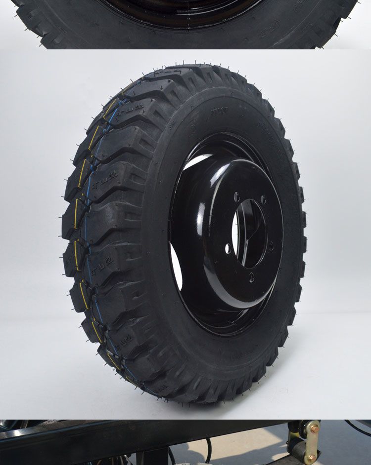 Three-wheel motorcycle tire 500-12/450-12/400-12 electric tricycle tire inner and outer tire with steel ring