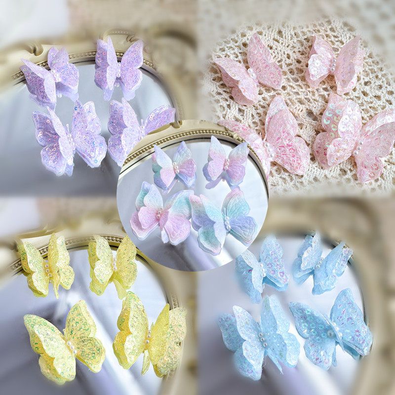 Baking cake decoration pearl butterfly c...