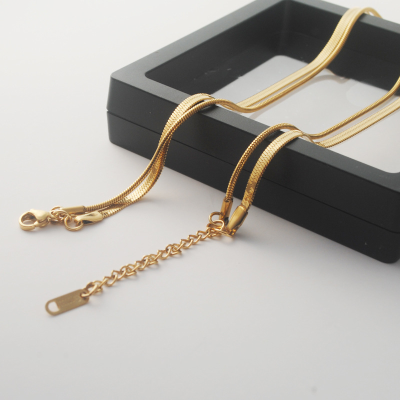 12g Weight Layered Necklaces Classification 1 Piece Quantity Daily Occasion Stainless Steel Material Heart Shape Pattern Women'S Gender Plating Design Fashion Style Fashion Heart Shape Stainless Steel Plating Layered Necklaces 1 Piece 2