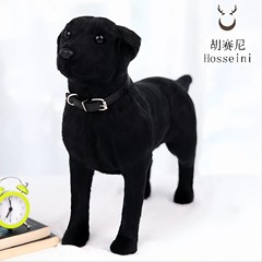 凯特胡赛尼仿真狗动物模型拉布拉多犬导盲犬仿真狗家居摆件摄影