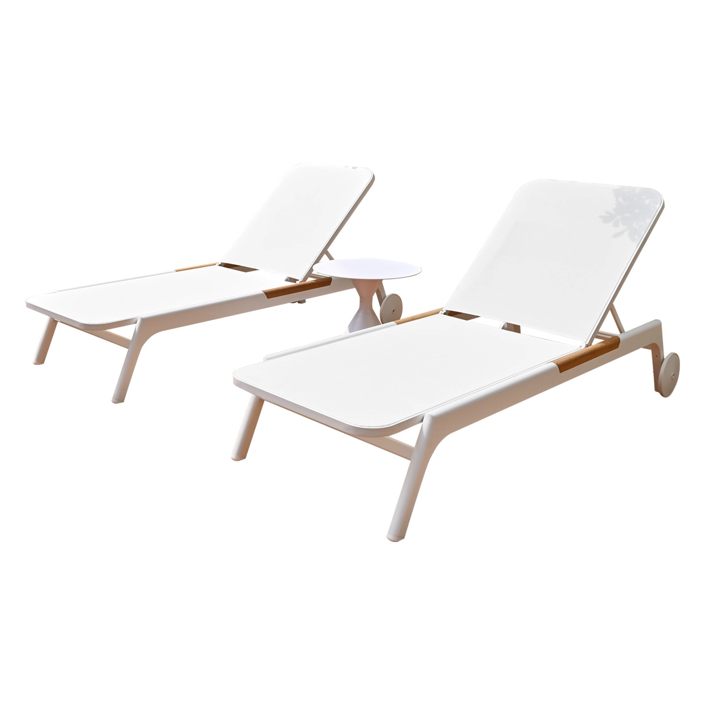 Silla de piscina al aire libre Villa patio hotel ocio al aire libre cama de madera maciza alojamiento residencial frente al mar silla de playa de madera anticorrosiva