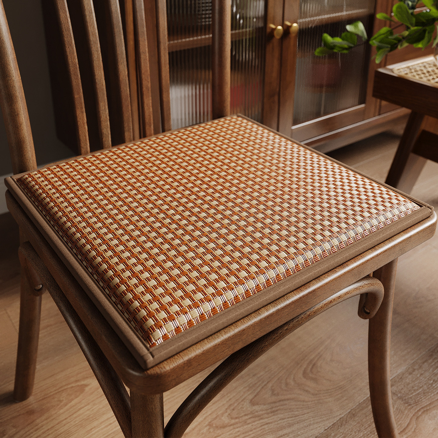 Cojín de asiento cojín de asiento de verano cojín de taburetes de madera maciza ventilación ventilada cojín de trasera de caña cojín de asiento de larga duración