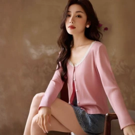 蕾丝衫雪纺衫;女式打底衫;女式T恤