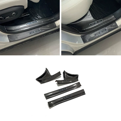 Suitable for 26 Changan Qiyuan Q05 Door Sill Strips Modified Welcome Pedal Trunk Rear Guard Tailgate Protection (Dekorativ pedal başlıqları) - 4-pieces-of-inner-sills-abs-carbon-fiber-texture-applicable-to-2026-qiyuan-q05