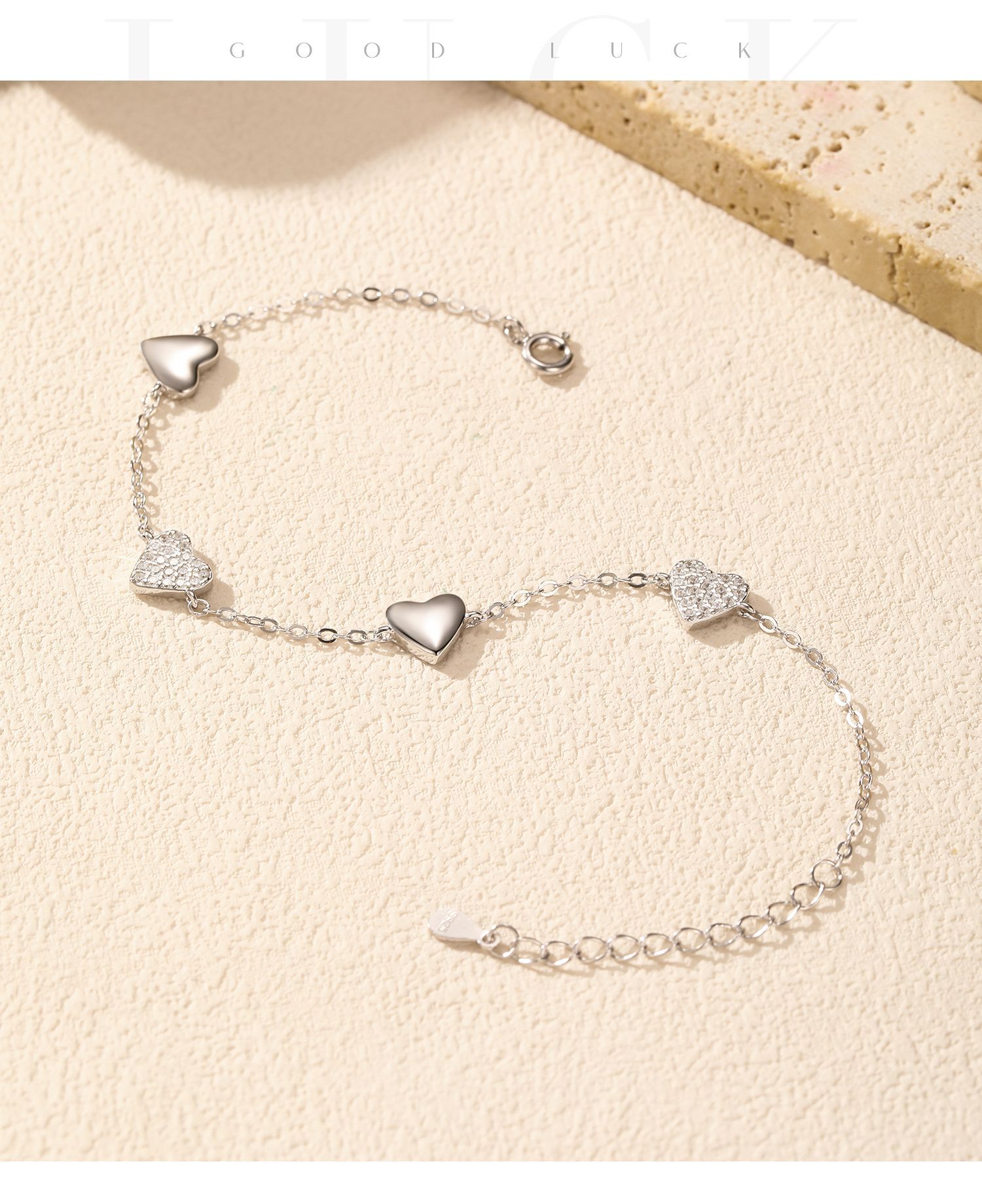cable chain Chain Type 1 Piece Quantity Holiday, Daily Occasion 925 Sterling Silver Material 1 Piece 925 Sterling Silver Heart Shape 925 Sterling Silver Cable Chain Bracelets