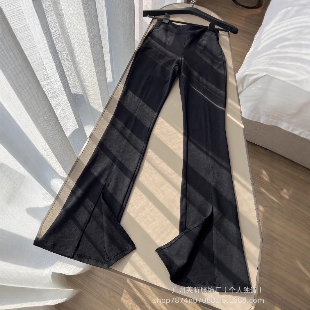 Alo Yoga Trouser Foot Split Pants Women's High Waist Fitness Sports Yoga Pants Tight-Fit Slimming Leg Logo Trousers