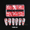 Red nail sequins for manicure for St. Valentine's Day for nails, suitable for import, new collection, 6 cells, wholesale