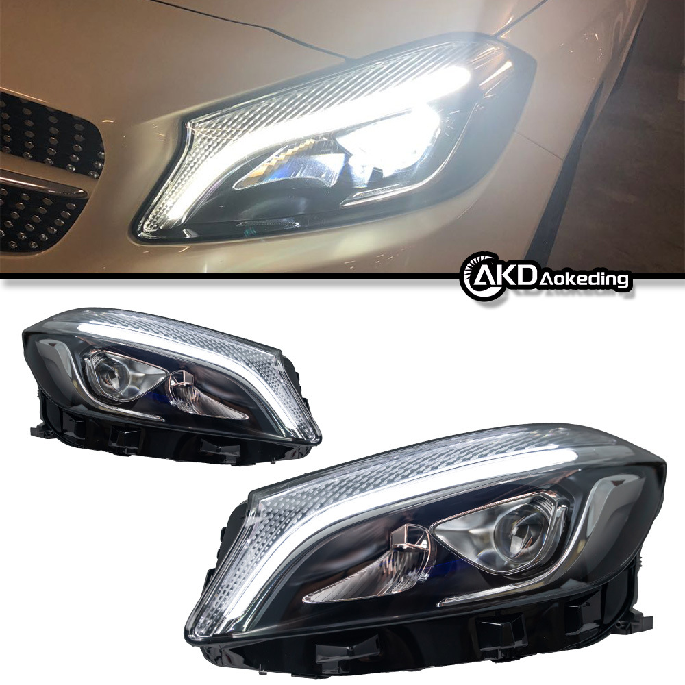 Specialized Led Lens Headlight Assembly for 2013-2018 Mercedes-Benz A-Class W176, A180 A200, with High-Brightness Daytime Running Lights