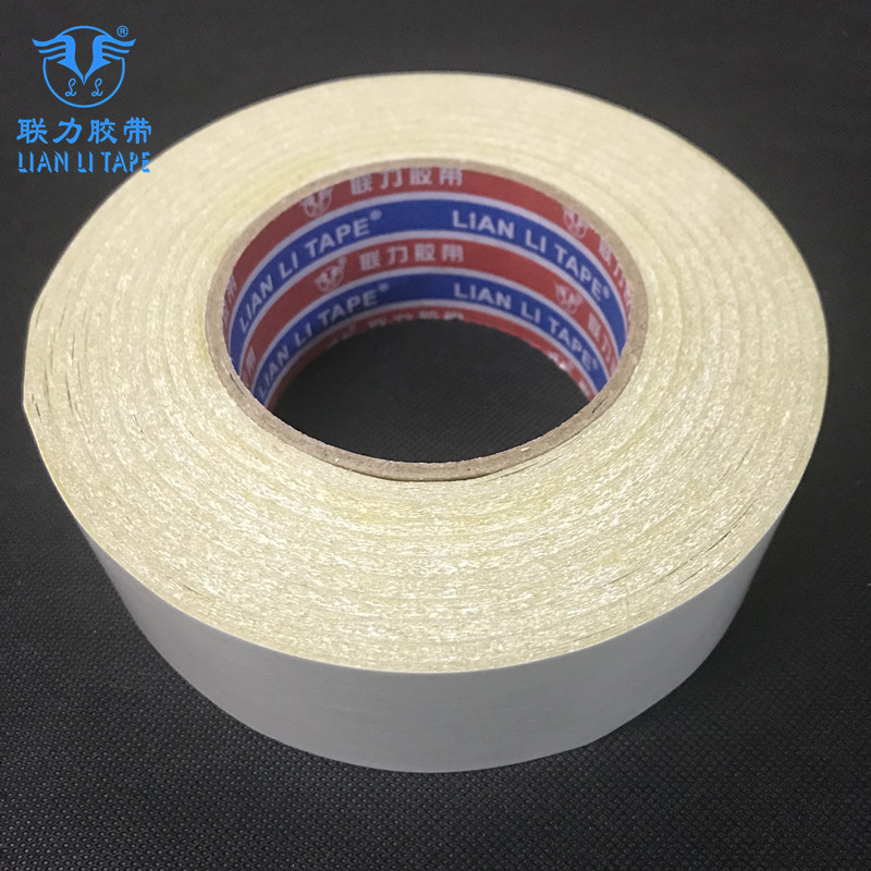 联力联力黄色双面胶高粘双面胶纸电脑绣花胶特强黄色双面胶 50米