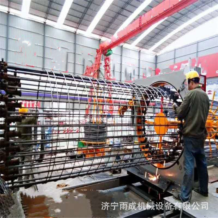 数控钢筋笼滚焊机 全自动钢筋笼缠绕机 工地用钢筋笼绕丝机 图片