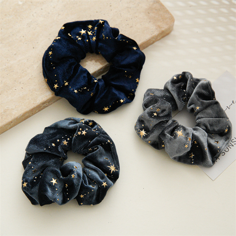 30g Weight Hair Tie Hair Accessories Type 1 Piece Quantity Holiday, Festival Occasion Flannel Material Star Pattern Women's Gender Simple Style, Classic Style Style Women's Simple Style Classic Style Star Flannel Hair Tie 4