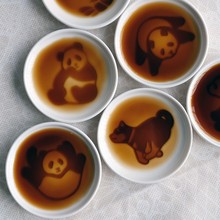 日本新品卡通立体浮雕3D效果可爱酱油碟醋碟熊猫浮雕调味碟