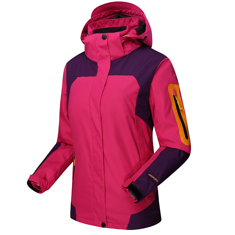 新款情侣冲锋衣三合一两件套户外登山服秋冬款外套保暖男女工作服