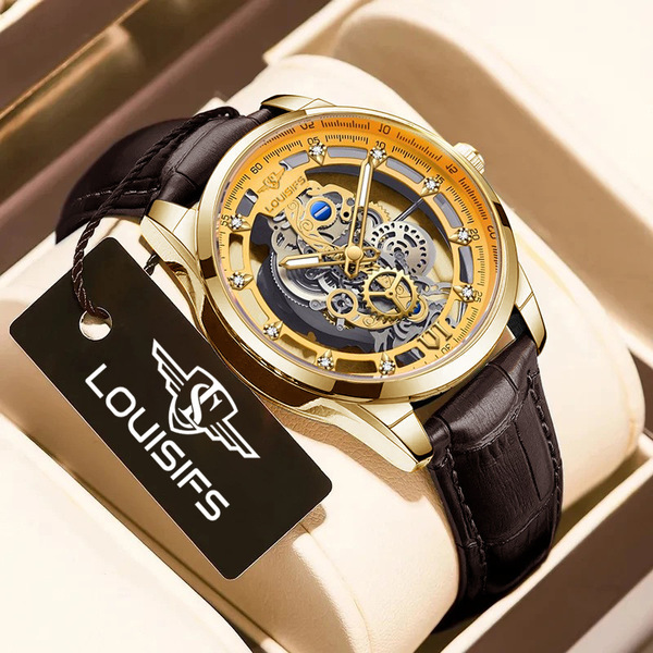 double-sided mechanical quartz waterproof men's watch