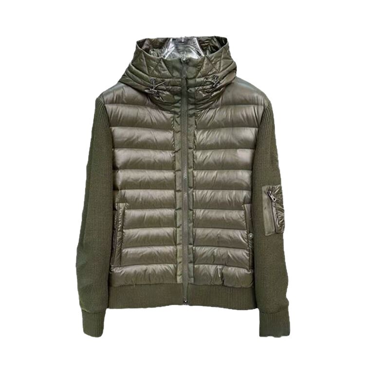 Montage Knitted Splicing down Jacket 163 Lightweight Cardigan Padded Corduroy down Vest