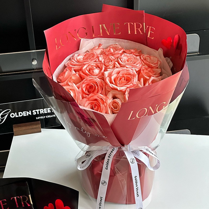 Papel de embalaje de ramo de flores de papel elegante, material de embalaje de flores, papel de embalaje de flores de regalo impermeable, papel de embalaje de flores frescas