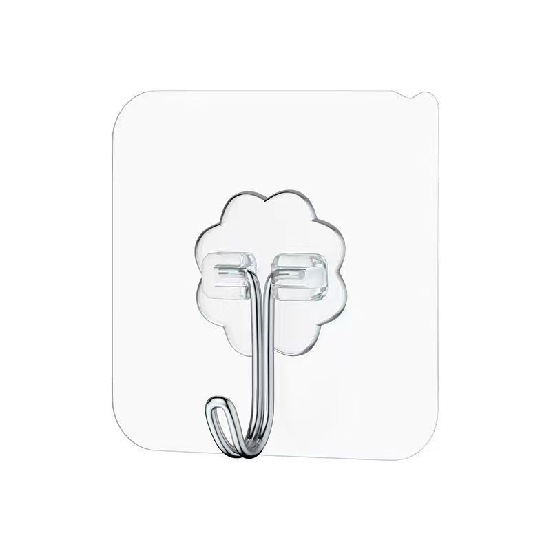 Gancho adhesivo fuerte pegado en la pared del baño sin clavos de la puerta detrás del gancho de cocina pegado en el gancho adhesivo sin agujeros