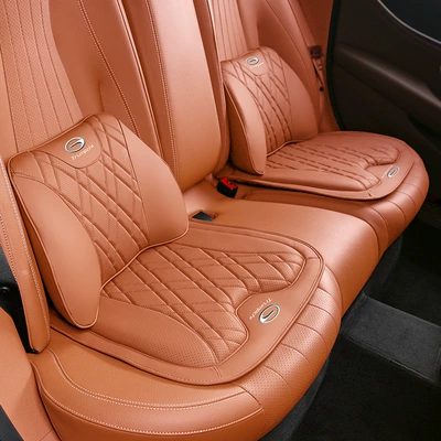 Seat cushion, seat cover Leopard Shadow Cool Seat Cushion Breathable - trumpchi-lumbar-support-2-seat-cushion-2-ocher-brown