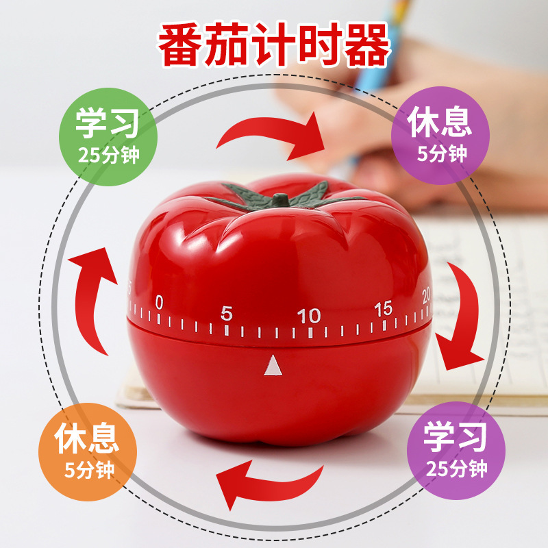 Timer Reminder Student Homework Time Management Alarm Clock Children Learning Kitchen Timer Tomato Clock