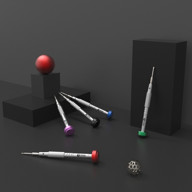 2UUL destornillador de eje multicolor T2 hexagonal