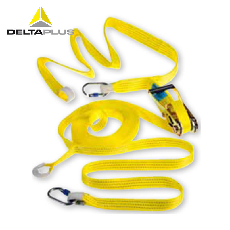 Delta LV201 502024 temporary horizontal lifeline yellow ribbon adjustable length quick assembly Delta LV201 502024 temporary horizontal lifeline yellow ribbon adjustable length quick assembly