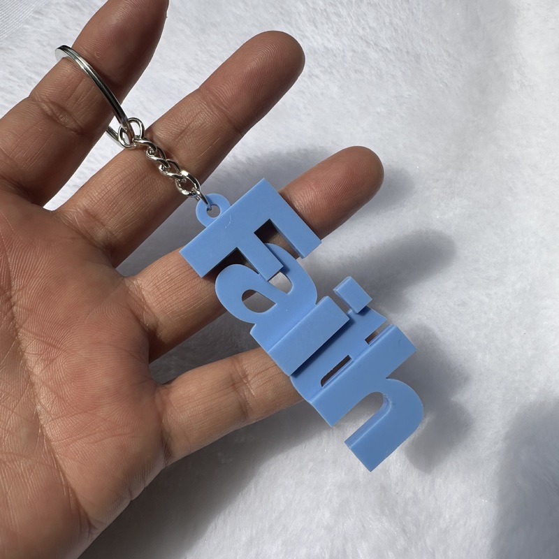 3D プリントされたインスピレーションを与える信仰キーホルダーバッグバックルアクリルetsy インスピレーションを与えるペンダント|undefined