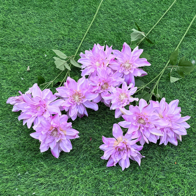Taro púrpura flor artificial boda salón de bodas arreglo de flores de alta gama material floral alambre Lotus