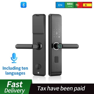 Foreign Trade One-Touch Fingerprint Lock Home Anti-Theft Door Password Electronic Lock Door Lock Engineering Fingerprint Lock Manufacturer Wholesale