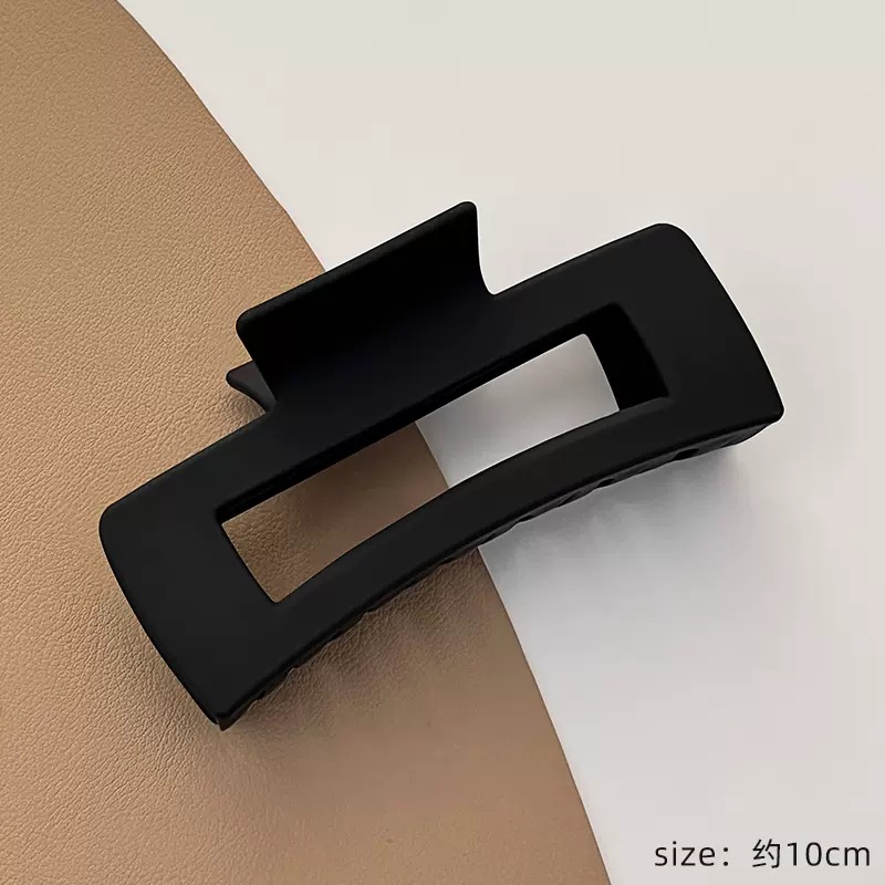 Milk Brown simple clip de tiburón horquilla hembra Cabeza trasera updo clip de pelo cabeza de plástico grande pinza de pelo tocado horquilla