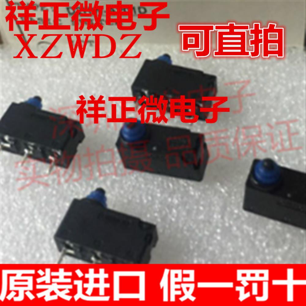 进口日本D2HW-A201D密封防水尘按键开关 汽车门锁微动3脚