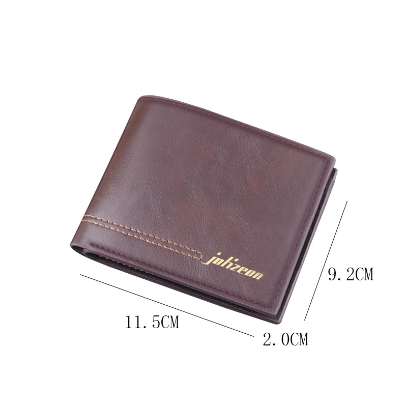 Nueva billetera corta titular de la tarjeta de los hombres cartera integrada de los hombres cartera corta de negocios cartera de los hombres con cremallera fábrica al por mayor