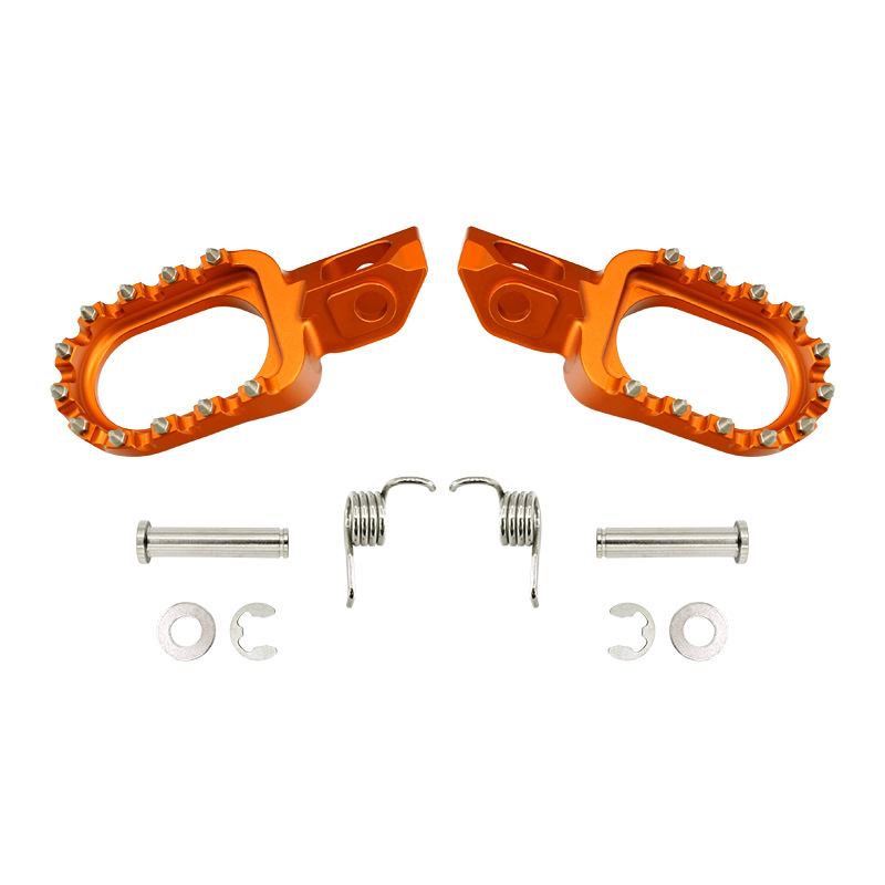 Hengjian – CNC Aluminum Alloy Motorcycle pedals - orange