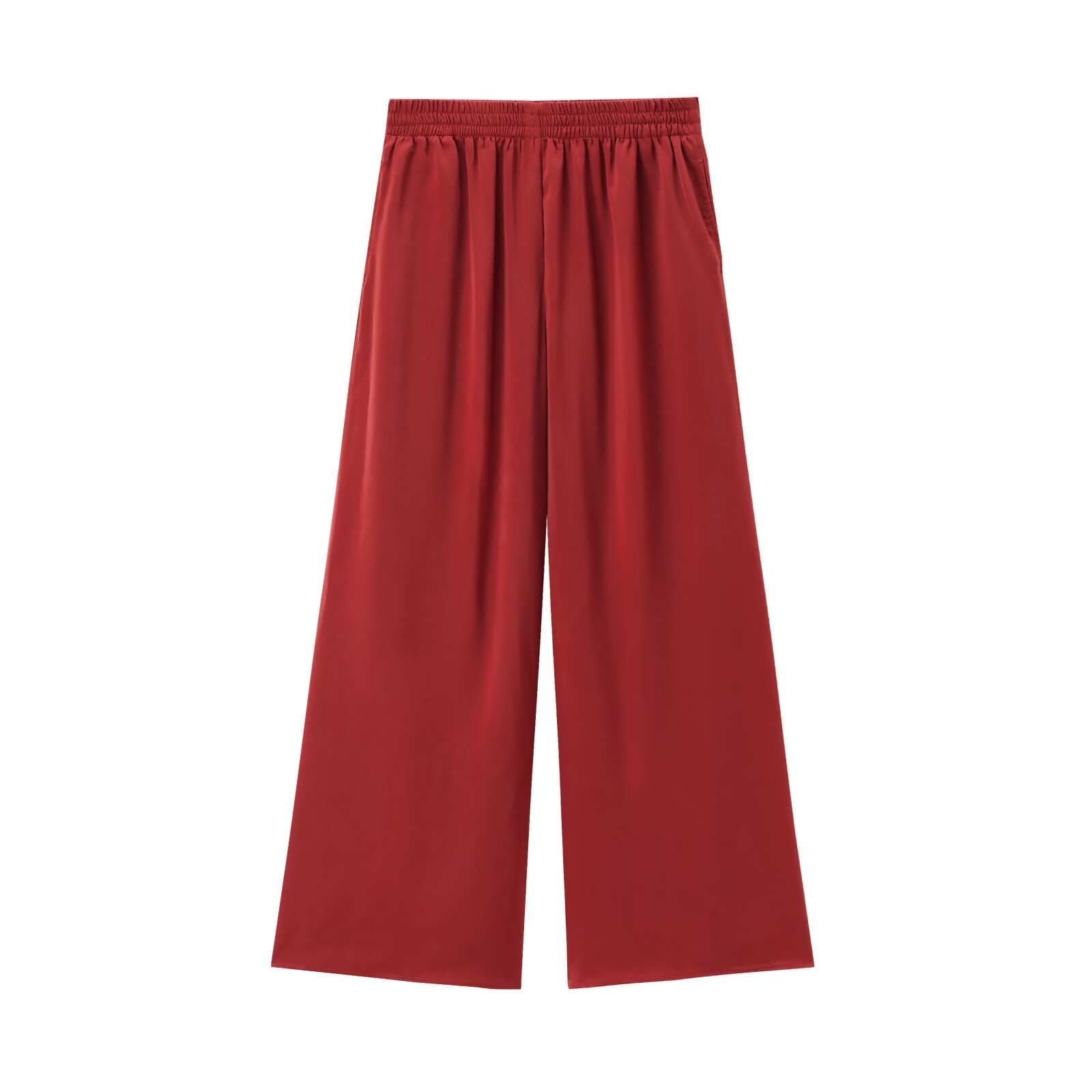 Women's 2024 Summer New Style Elastic Waist Fashion Wide Leg Pants_voghion.com