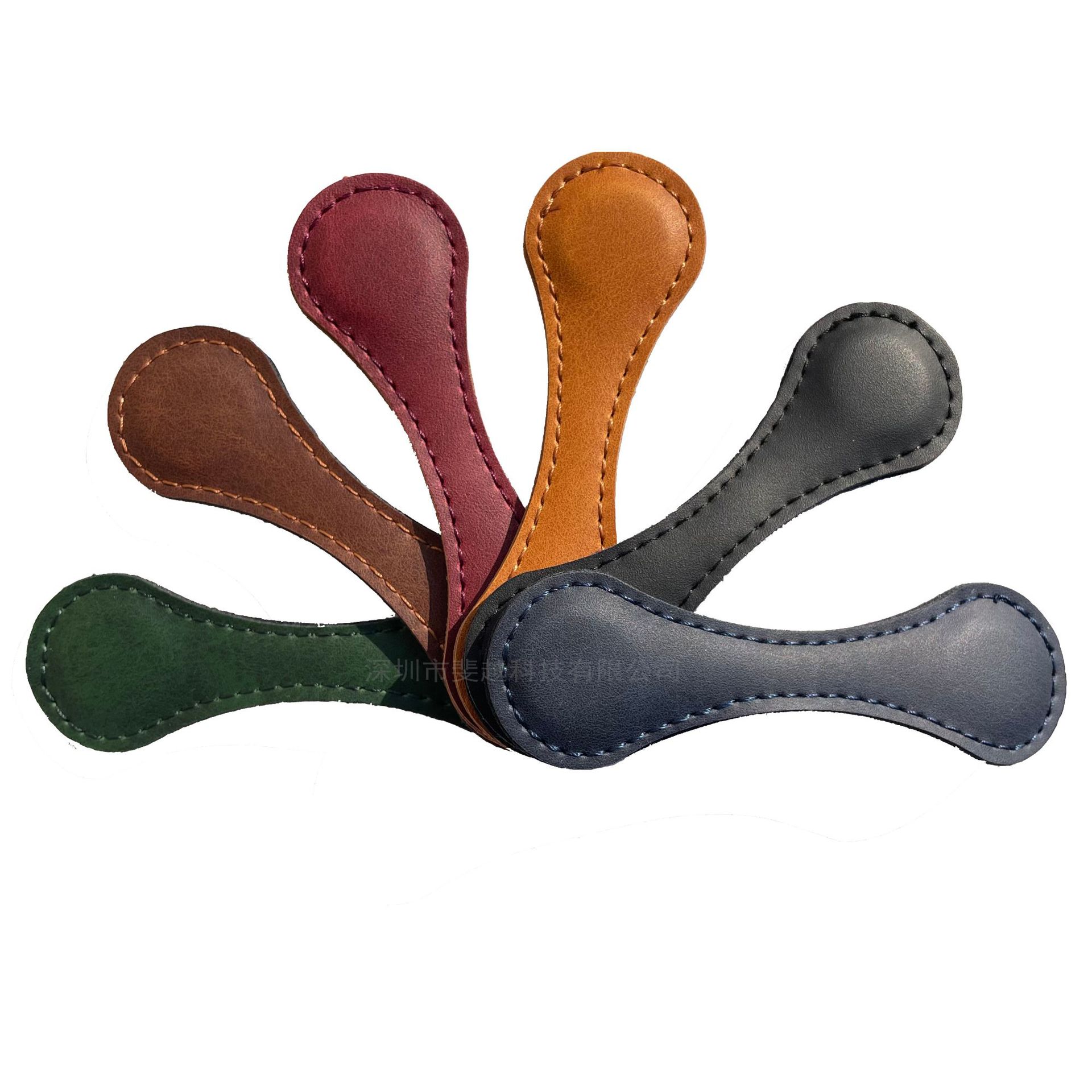 (2개) 재고 아마존 뜨거운 판매 레트로 미친 말 자기 책갈피 모조 가죽 자기 북마크 국경 간 복고풍 책갈피