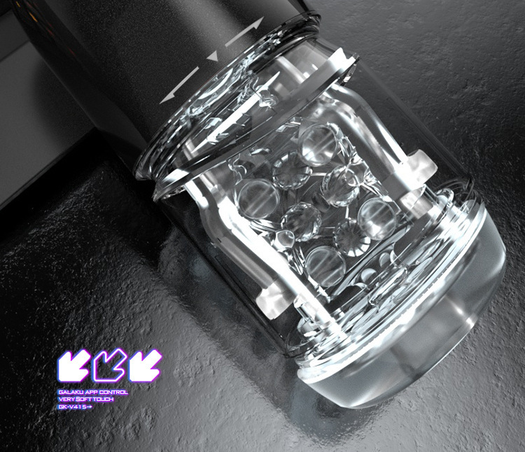 GALAKU Small Steel Cannon APP-Controlled Male Masturbator with USB Charging — detail image 38
