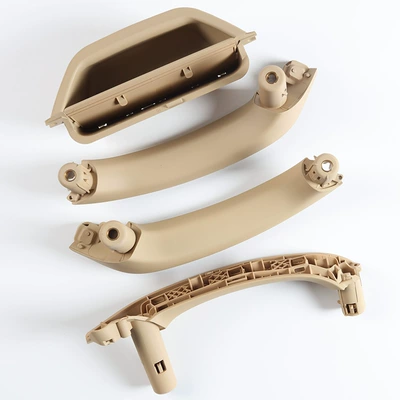 Suitable for Bmw X3 Interior Handle, X4 Door Handle, Interior Door Armrest Handle, F25 F26 Door Interior Handle Assembly (Armrest, handle, handle) - beige-4-piece-set-left-hand-drive