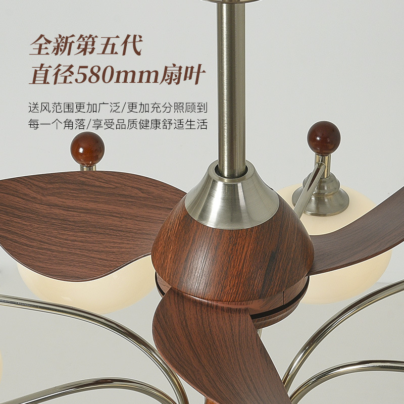 [Estrictamente seleccionado] Lámpara de ventilador medieval 2025 nuevo ventilador de techo americano de estilo europeo con lámpara, lámpara silenciosa de conversión de frecuencia integrada