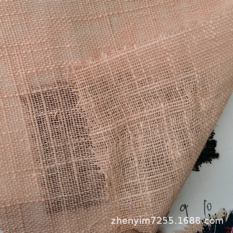 M-475 现货麻棉竹节稀布服装家纺面料
