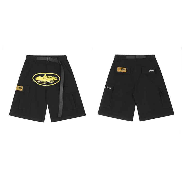 노란색 검은 바지