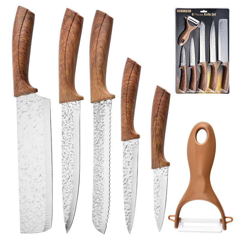 Fábrica directa transfronteriza nueva cocina doméstica de seis piezas en stock de acero inoxidable