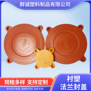 Manufacturer Plastic Lined Flange Cap Four-Eye Valve Cap Plug Cross-Section Plastic Dust Cover Plastic Lined Flange Cap