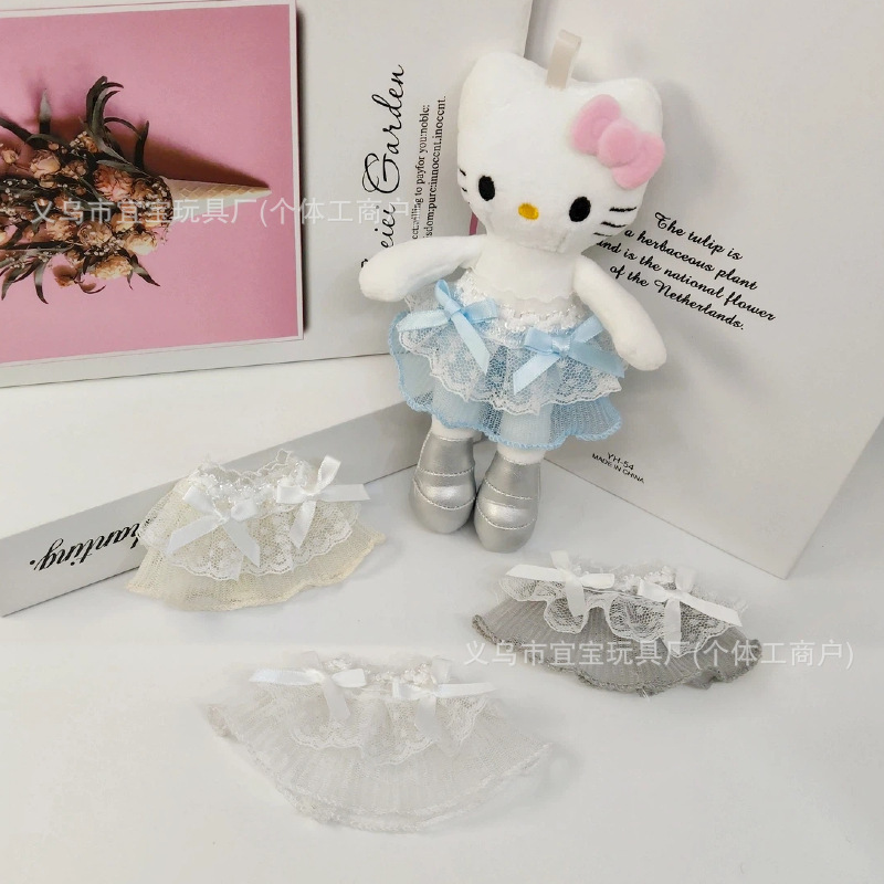 New Long-Legged Kt4 Labubu Cotton Doll Spring Outfit Pure Desire Fresh Style Wave Bow Small Tulle Dress Doll Clothes New Long-Legged Kt4 Labubu Cotton Doll Spring Outfit Pure Desire Fresh Style Wave Bow Small Tulle Dress Doll Clothes