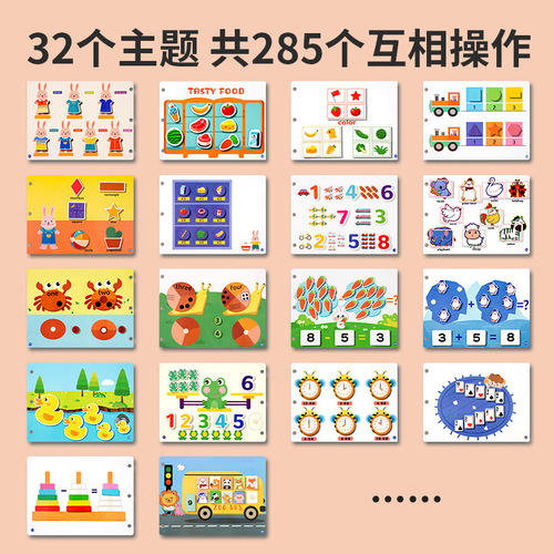Cloth book early education baby tear-resistant 12-month-old cognitive quiet book 0-3 years old baby tear-and-stick educational toy 9
